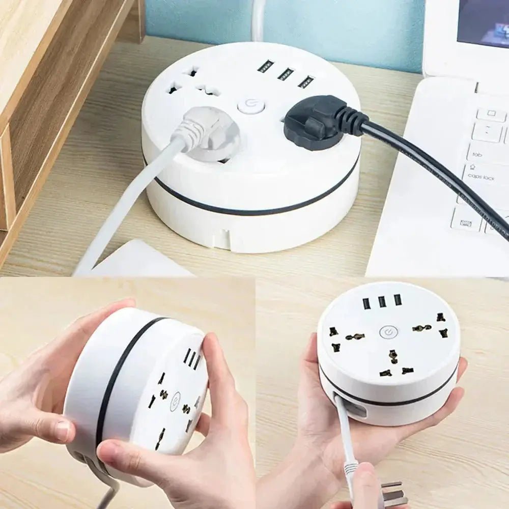 EU Plug AC Outlet Smart Home Power Strip – Multipurpose Electrical Extension Cord with USB Ports & Fast Charging - Crazy_GadgetEU Plug AC Outlet Smart Home Power Strip – Multipurpose Electrical Extension Cord with USB Ports & Fast ChargingCrazy_Gadget