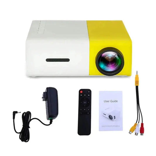 Mini Projector – 1080P Full HD Support, Portable LED Projector, 4K Video Playback, Multiple Connectivity Options - Crazy_GadgetF2FF3CCrazy_Gadget