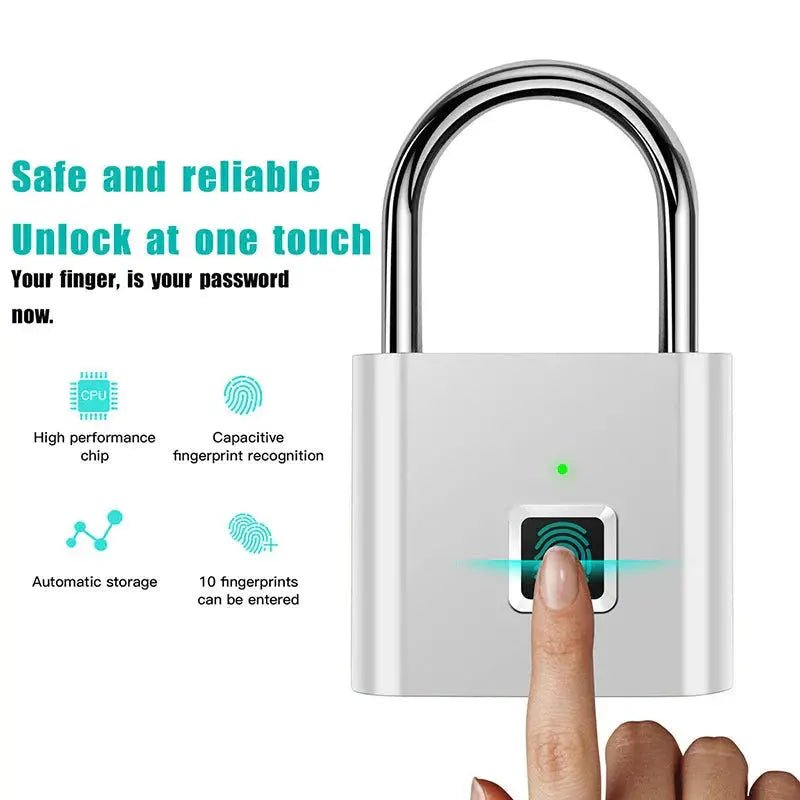 Smart Fingerprint Padlock - Crazy_GadgetSmart Fingerprint PadlockCrazy_Gadget
